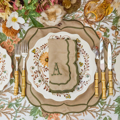 Sand & Green Elizabeth Napkins (Set of 4)