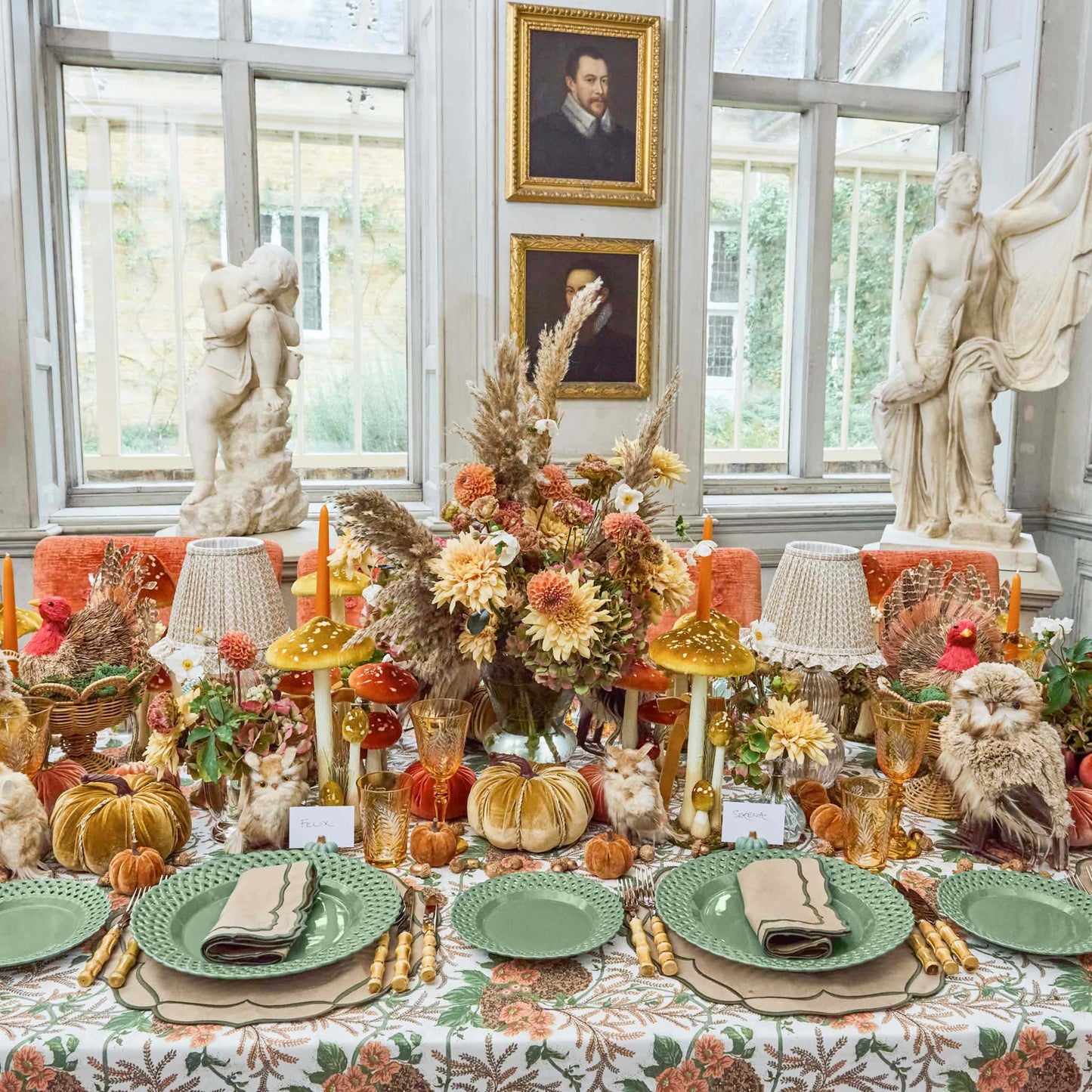 Sand & Green Elizabeth Napkins (Set of 4)