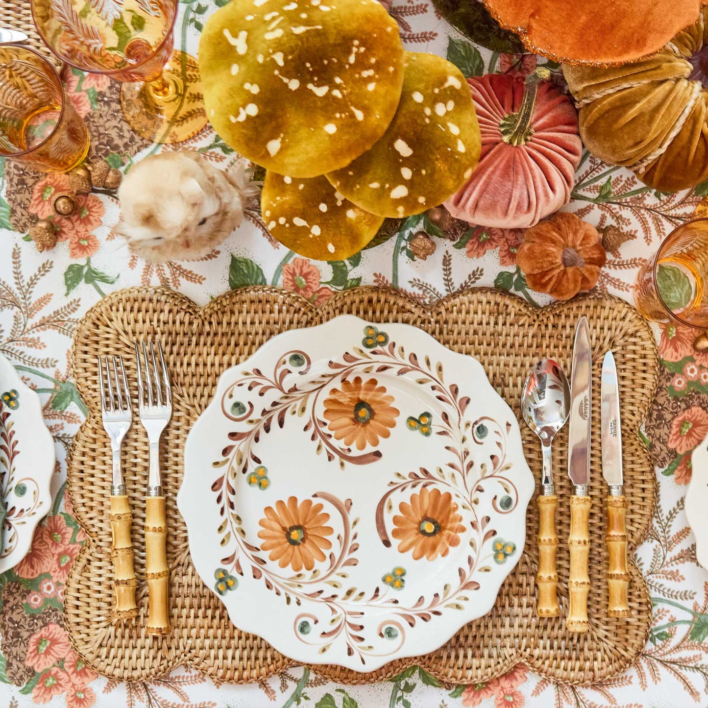 Autumn Flowers Dinner Plate