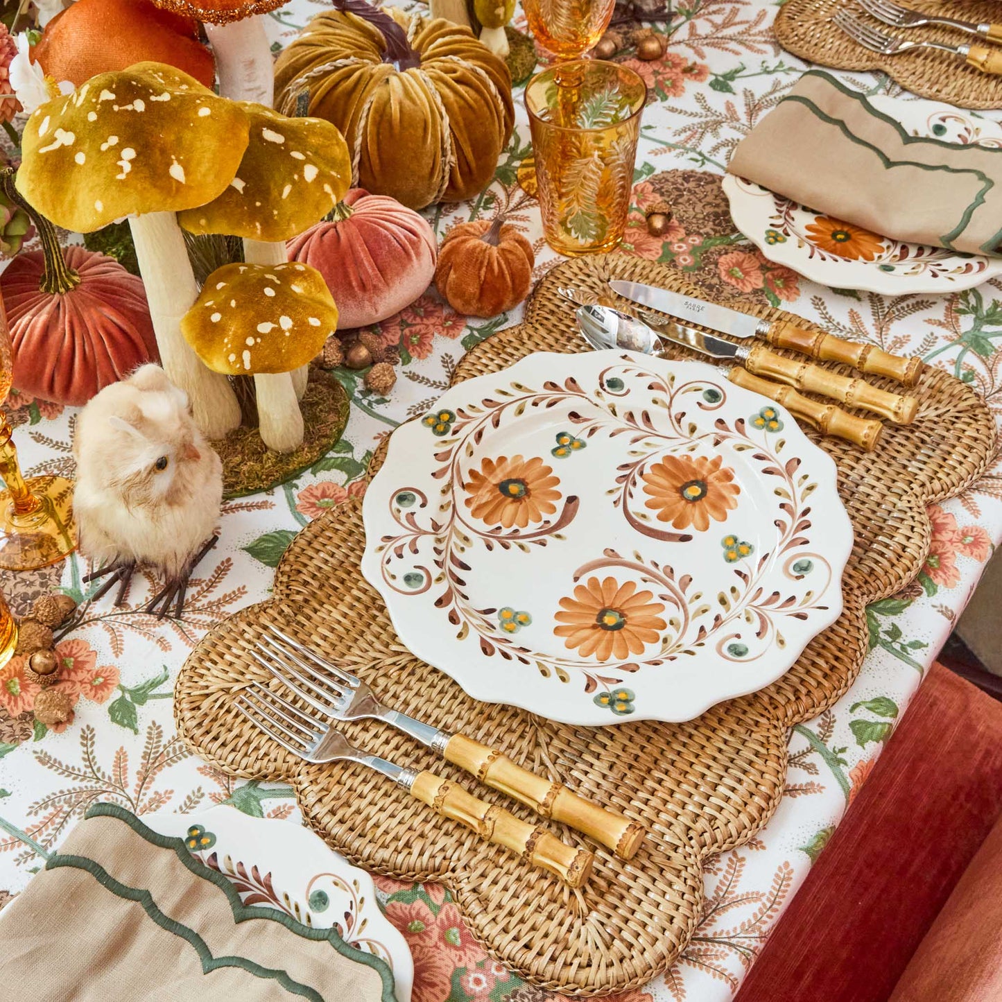 Autumn Flowers Dinner Plate