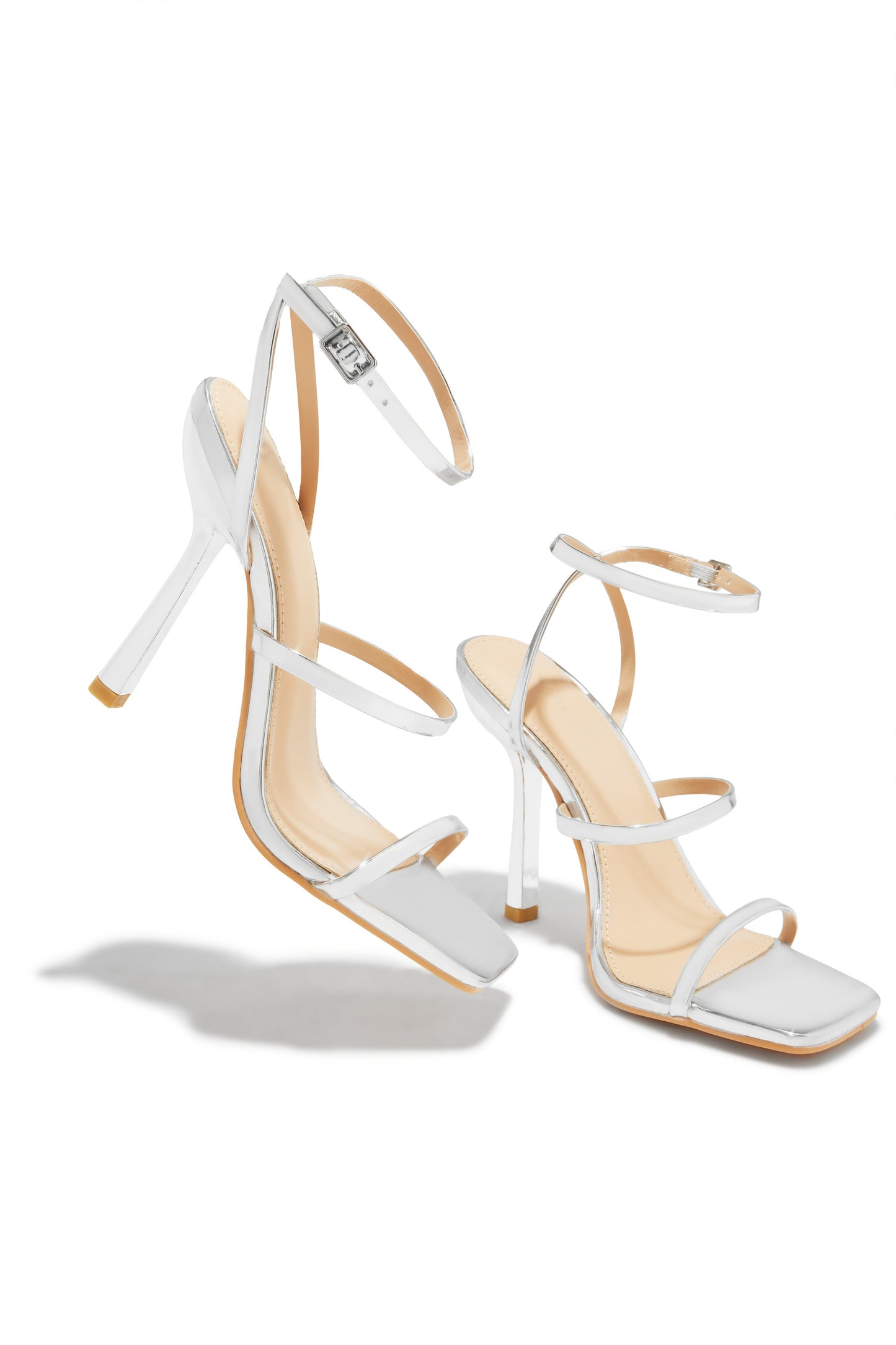 Jenny Single Sole High Heels - Silver