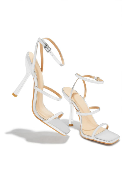 Jenny Single Sole High Heels - Silver