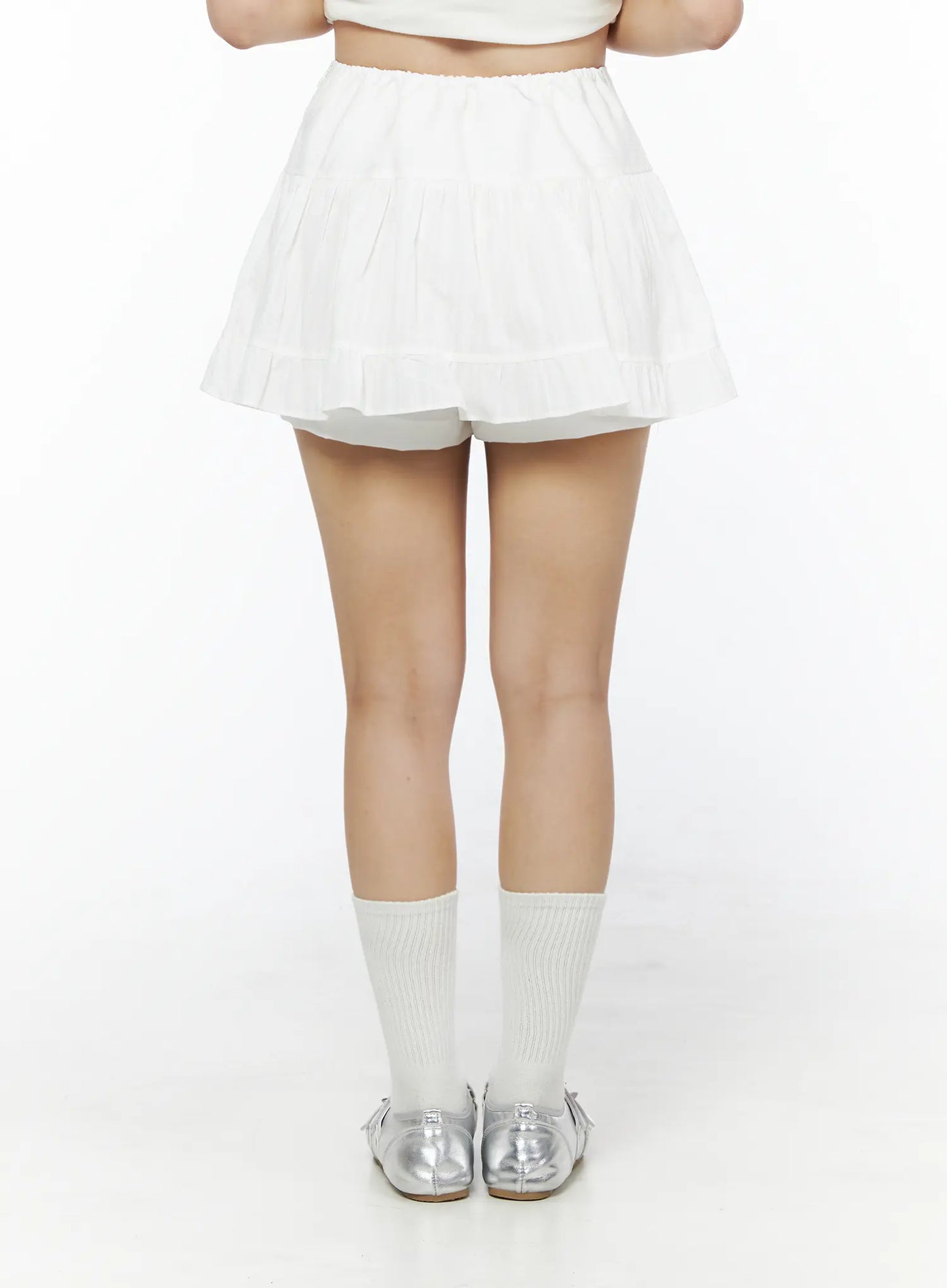Basic Frill Flare Mini Skirt IU525