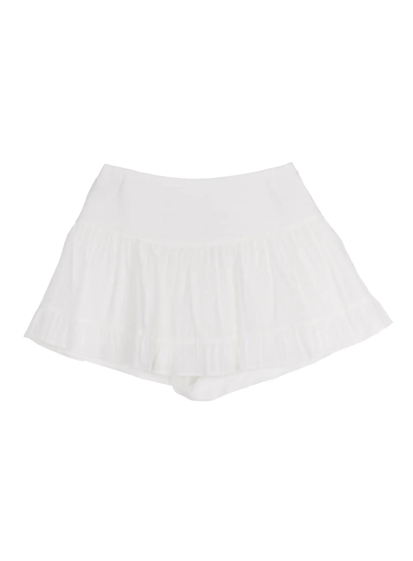 Basic Frill Flare Mini Skirt IU525