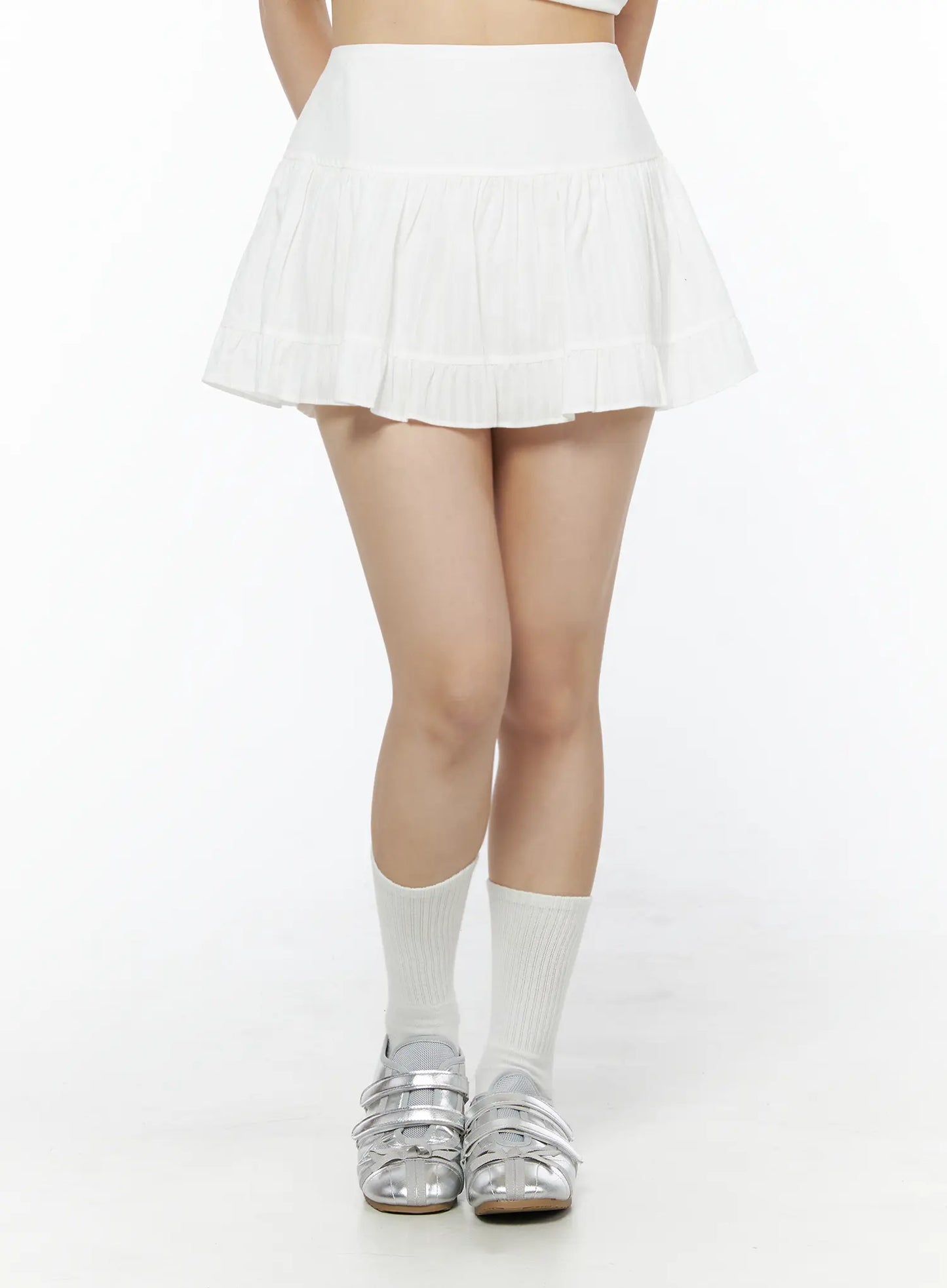 Basic Frill Flare Mini Skirt IU525