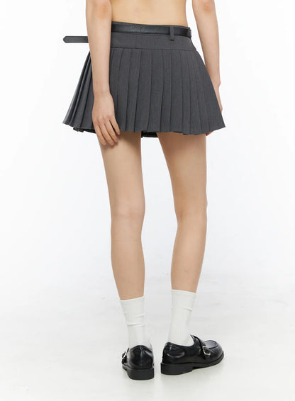 Belted Pleated Skirt CU530