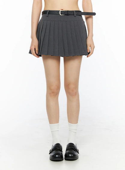 Belted Pleated Skirt CU530