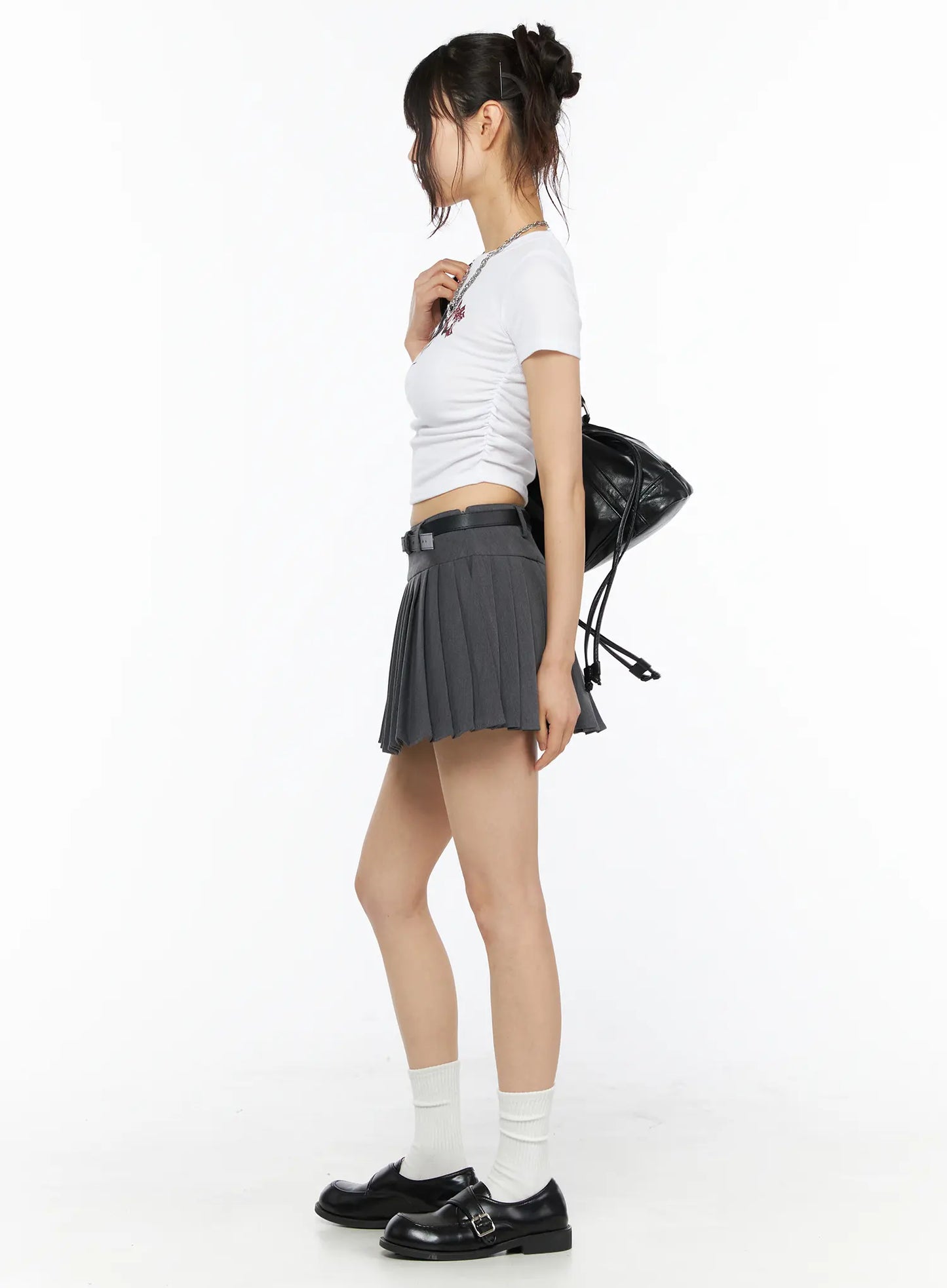 Belted Pleated Skirt CU530