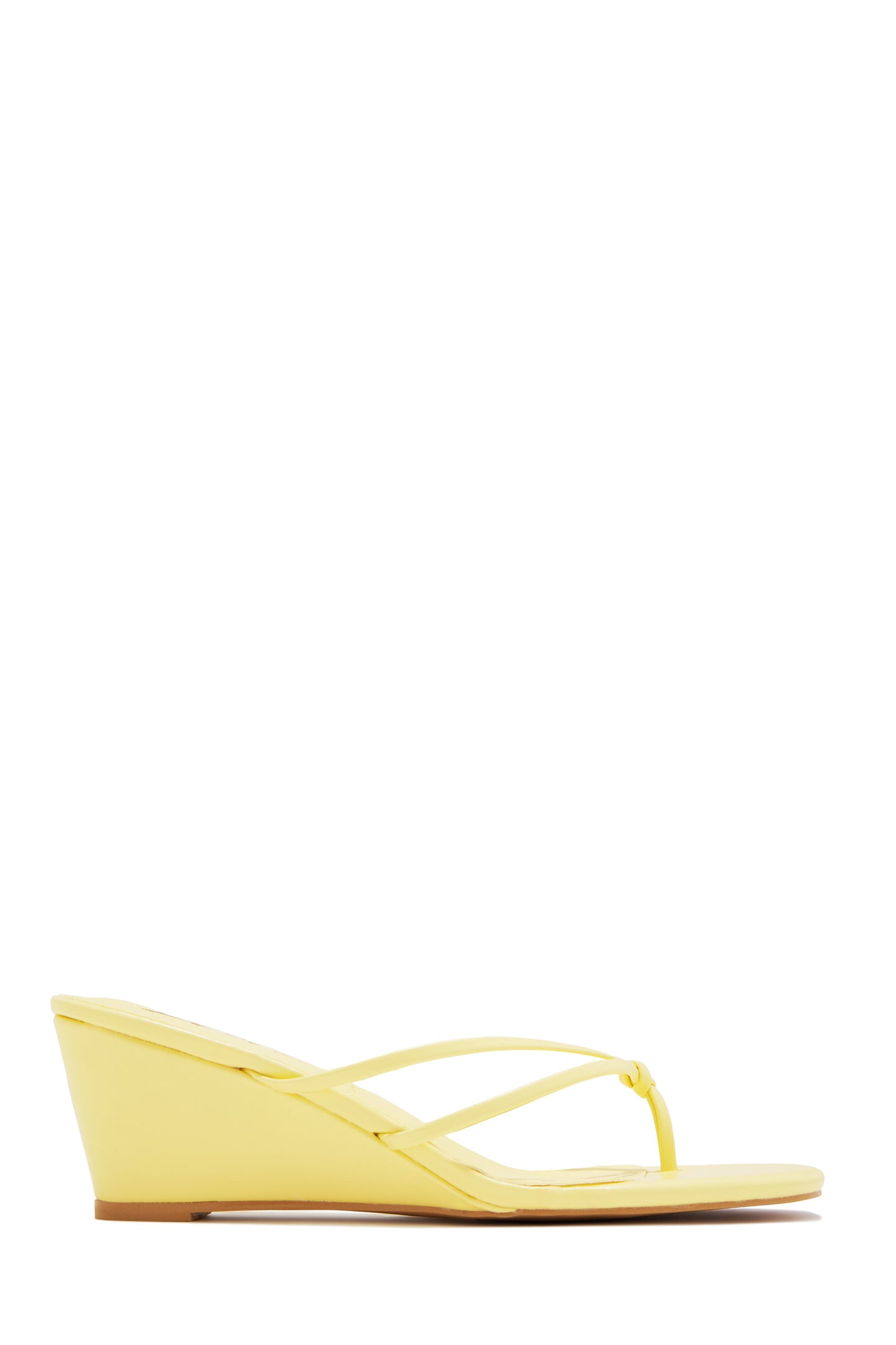 Mimosa Thong Strap Single Sole Wedges - Yellow