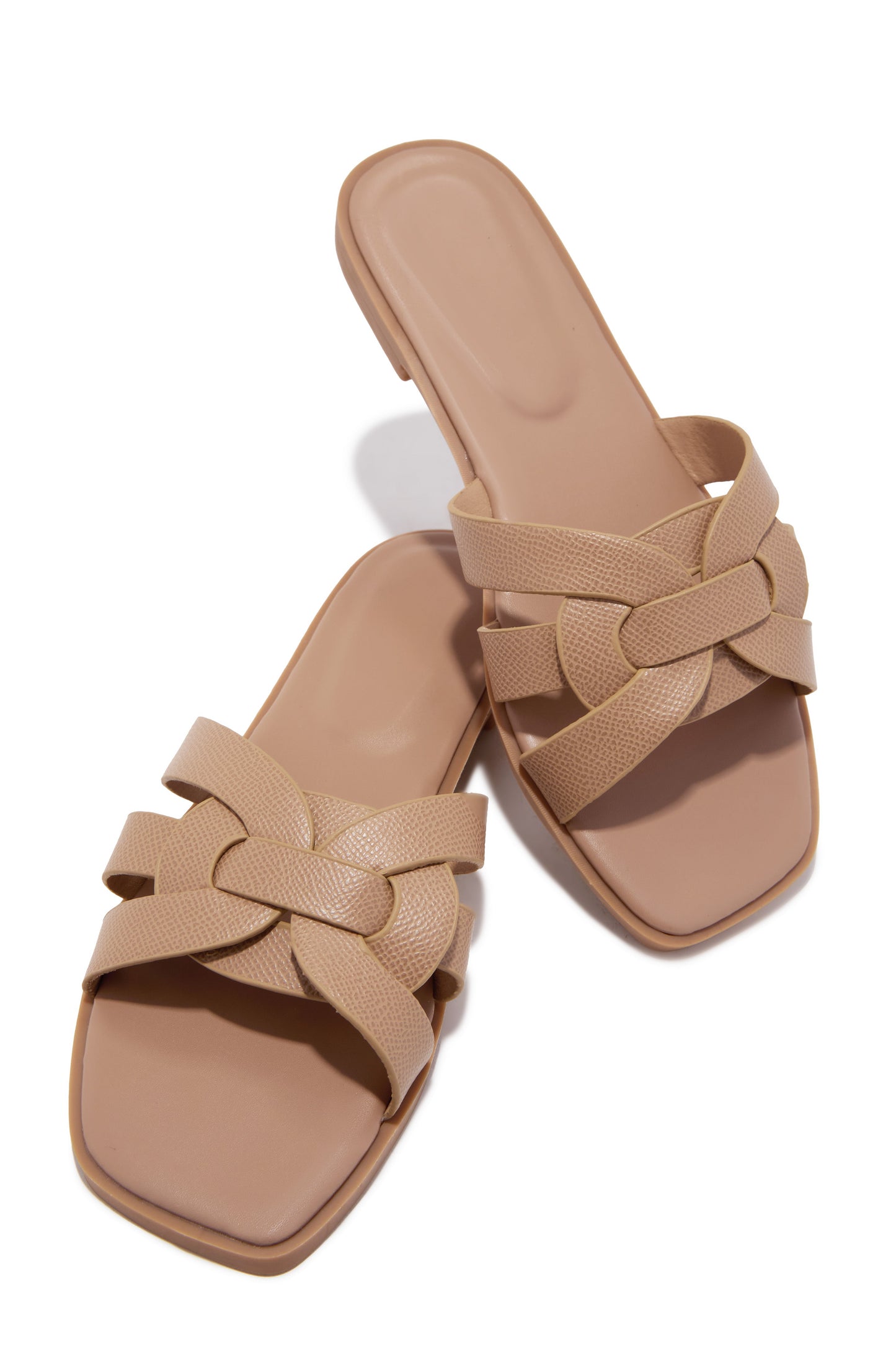 Arely Flat Slip On Sandals - Nude