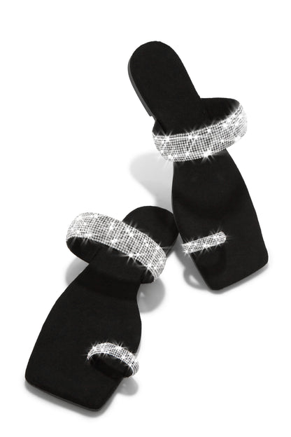 Playa Blanca Embellished Slip On Sandals - Silver