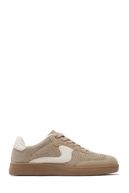 Piper Lace Up Sneakers - Taupe