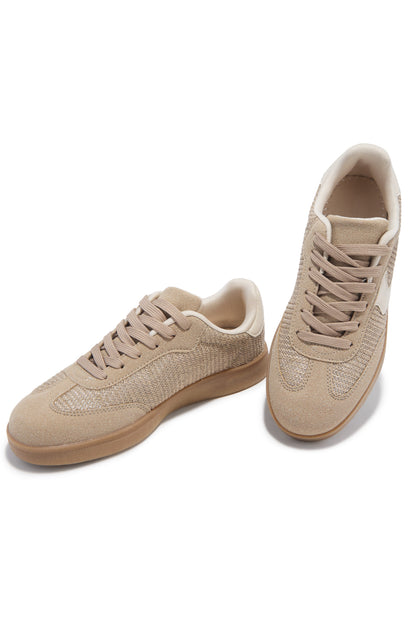 Piper Lace Up Sneakers - Taupe