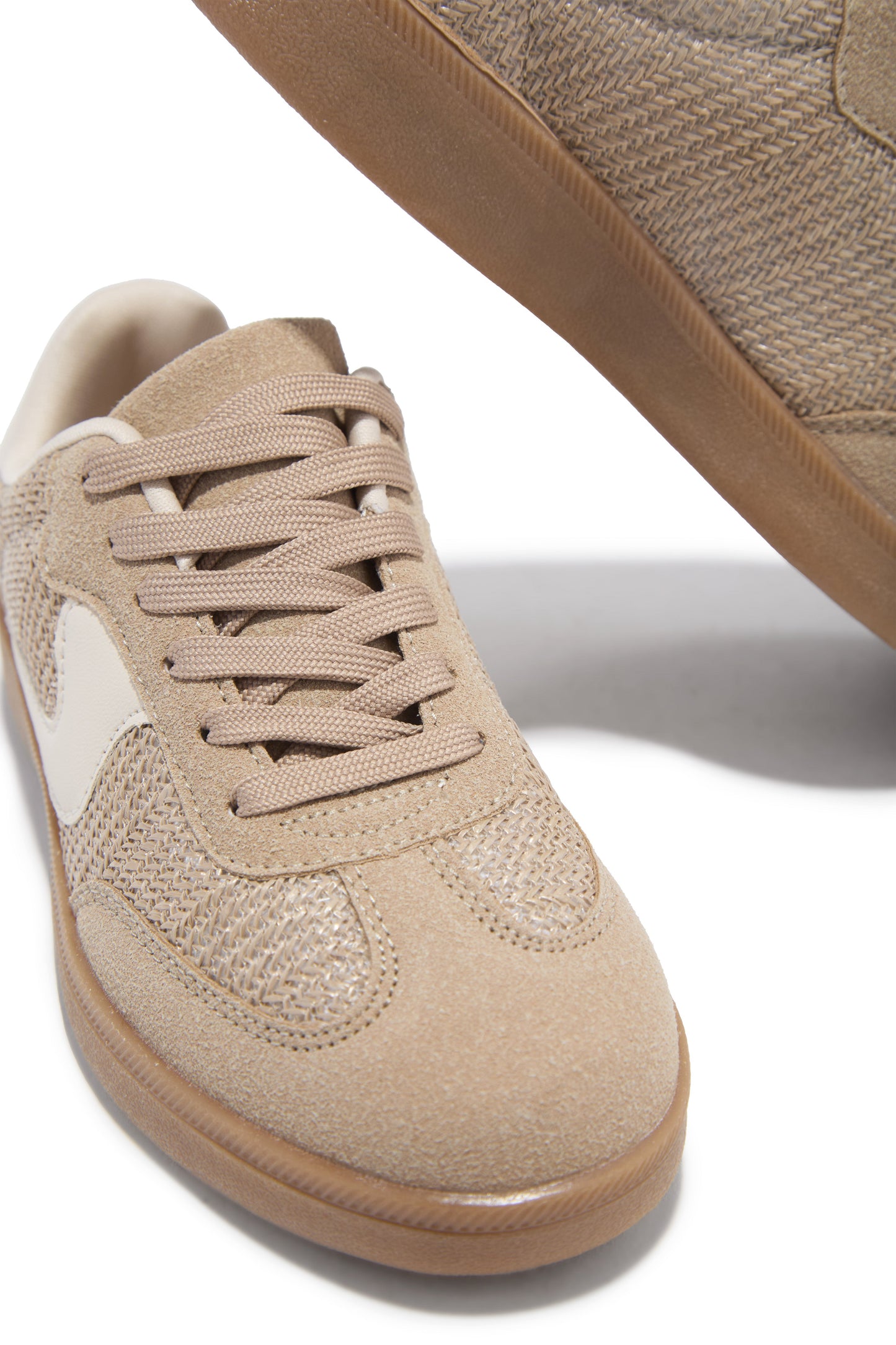 Piper Lace Up Sneakers - Taupe