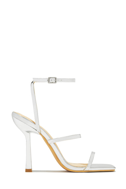 Jenny Single Sole High Heels - Silver