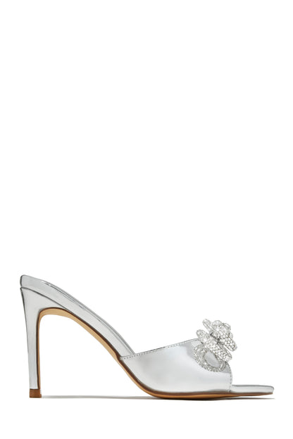 Mishelle Embellished Mule Heels - Nude
