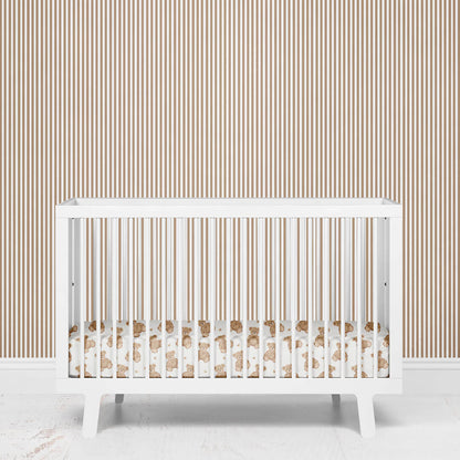 Mocha Stripes Removable Wallpaper