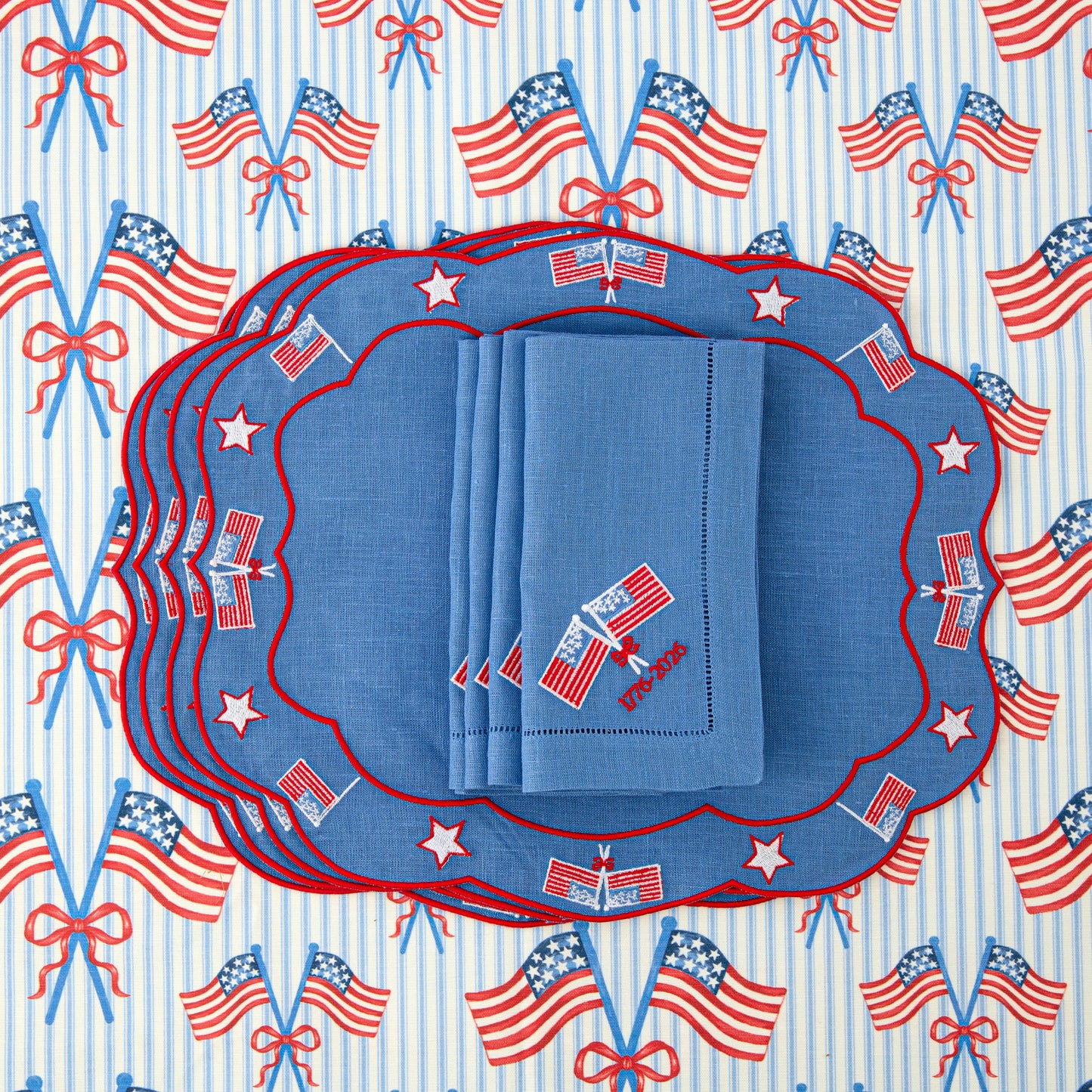 Fourth of July Placemats & Napkins (Set of 4)
