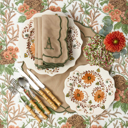 Sand & Green Elizabeth Napkins (Set of 4)