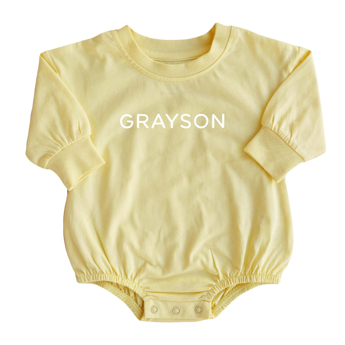 Personalized Long Sleeve Bubble Romper | Spring